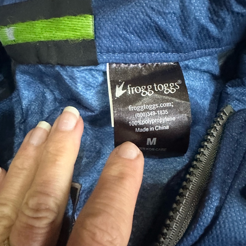Frogg Toggs Blue Rain Jacket - Picture 4 of 10